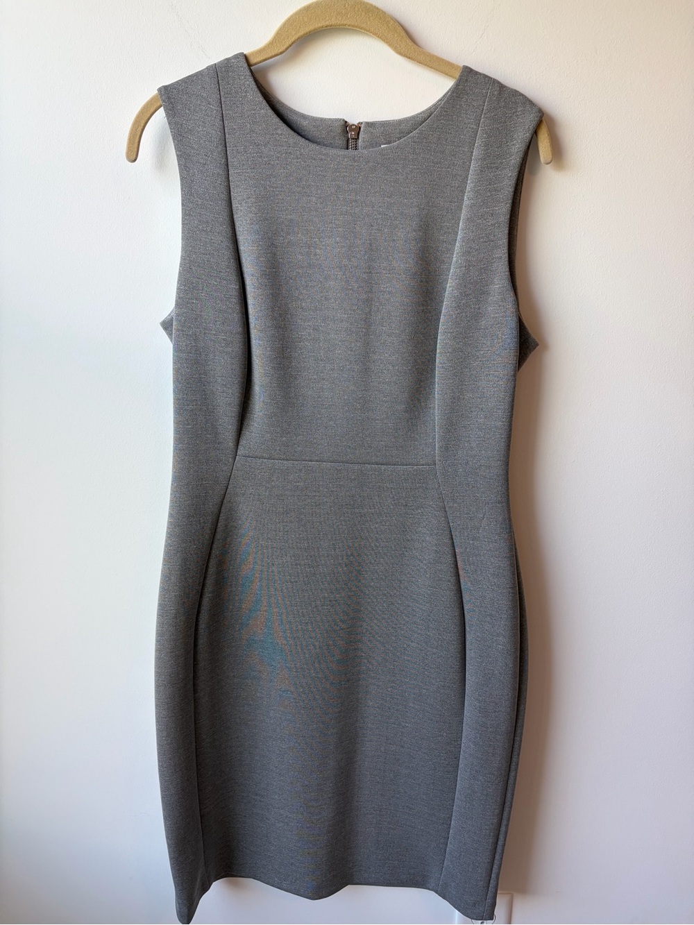 Calvin Klein Grey Sleeveless Sheath Midi Dress